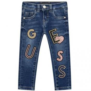 Guess Kids Logo-Decorated Denim Bottoms