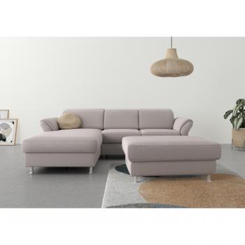 Apulia Ecksofa in Sandbeige mit Schlafoption
