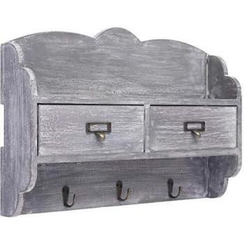Perchero de Pared de Madera 50x10x23 cm