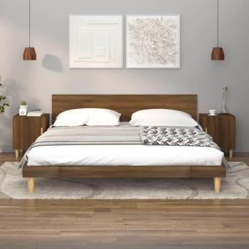 Bedside Cabinet Smoked Oak Engineered Wood vidaXL