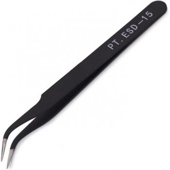 Curved Stainless Steel Eyebrow Tweezers