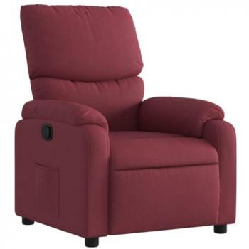 Fauteuil en tissu rouge bordeaux inclinable