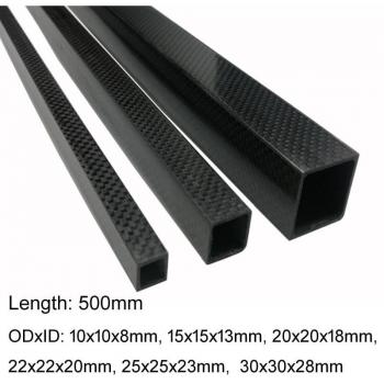 TianYuQi 1pc Carbon Fiber Square Tube 500mm