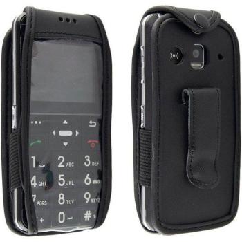 GuardiCuir Noir – Étui à Clip pour Easyfone A7
