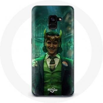 Fundas para Samsung Galaxy A8 Plus con ilustración de Loki y casco de Thor – episodio 1 de Ragnarok