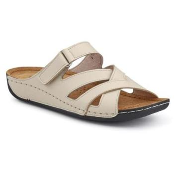 Touch-Fasten Light Mules by Pavers – Women’s Beige (Size 9)