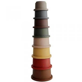 Mushie Retro Stacking Cups Toy 8 pc