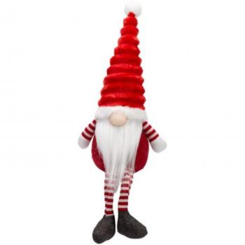 Red Sitting Plush Christmas Gonk with Dangly Legs