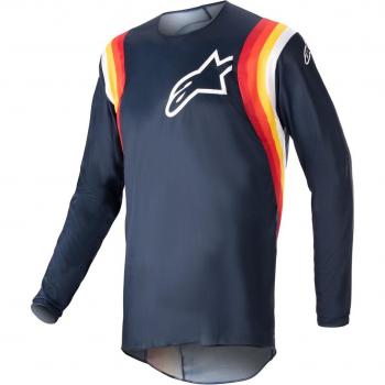 Herren Alpinestars Fluid Corsa Motocross Jersey Rot Blau Gelb Größe 2XL