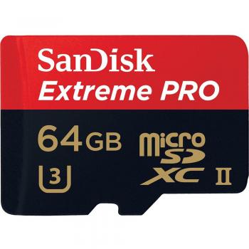 SanDisk Extreme Pro 64GB Micro SDXC Card with USB 3.0 Reader