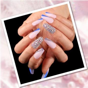 24-delige Set Shiny Rhinestone Nagel Patches voor DIY Kit