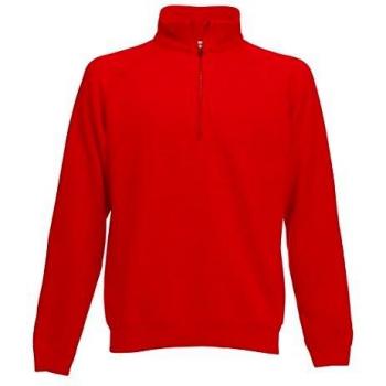 Medium Red Zip Neck T-Shirt – Men’s – Fruit of the Loom