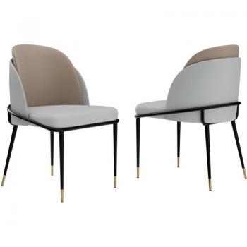 Set de 2 Chaises Confortables en Cuir