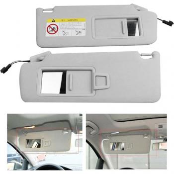 Set van 2 Auto Zonneklep Panelen met Spiegel voor Golf 7, Jetta MK7, T-Cross, Passat B8, CC, E-Golf, T-Roc