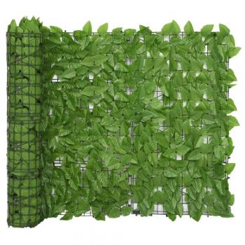 Toldo para balcón con hojas 400x100 cm Color Verde