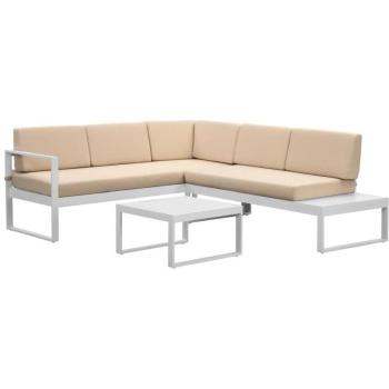 Giardino Hydri: Set di 6 Sedute e Tavolino in Alluminio Grigio Scuro