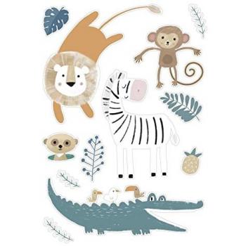 Kunststof Safari Animatie Stickers – 24,9 x 15 cm