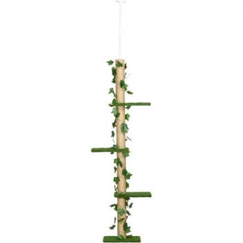 Pawhut Soffitto Tiragraffi per Gatti – 202–242 cm Verde e Regolabile