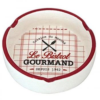 Mini cendrier en porcelaine « Bistrot Gourmand »