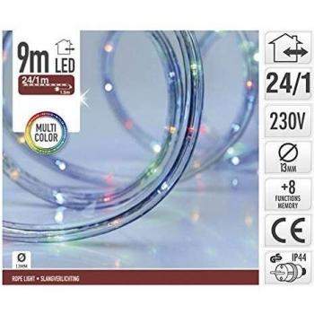 Multicolor LED-Lichterschlauch 9 m mit 8 Modi für Außenbereich