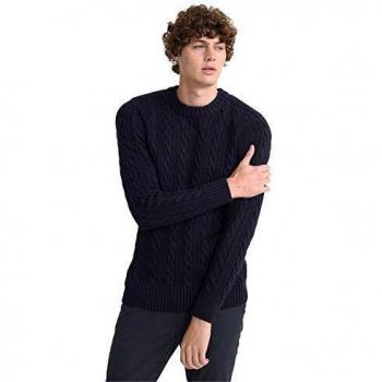 Suéter de hombre Superdry, Jacob Crew, Azul (Downhill Navy Twist T6k)