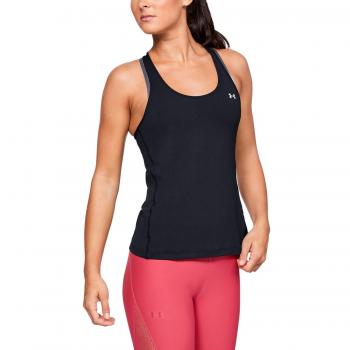 Under Armour Women's Black Sleeveless HeatGear Racer T-Shirt
