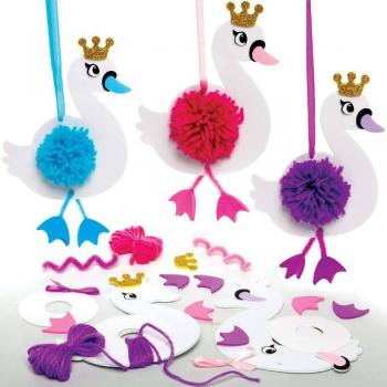 Swan Princess Pom Pom Kit in Purple (Pack of 3)