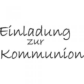 Einladung zur Kommunion Motivstempel 6,3x2,5cm
