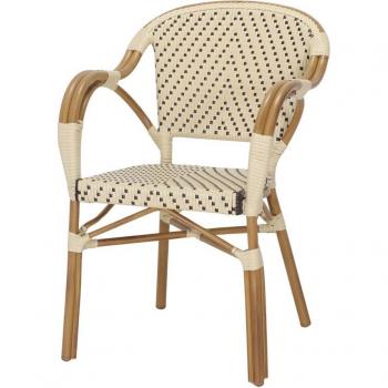 MWlab Fauteuil 59x60x82 cm – Aluminium & Rotin