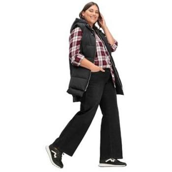 Sheego Damen High-Waist-Jeans ANNE, Curvy-Schnitt, schwarz, Gr. 52