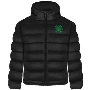 Kids’ 8-9 Years Celtic FC Black Quilted Winter Coat with Hood