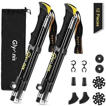Collapsible Trekking Poles 2 Pack for Hiking and Camping