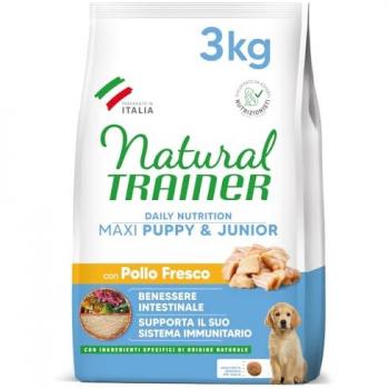 Natural Trainer Puppy & Junior Maxi con pollo Crocchette per cane – Set 2 x 12 kg