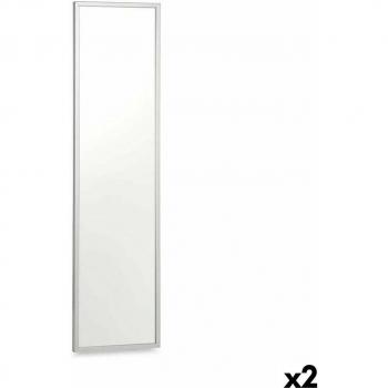 Espejo de pared de 30 x 120 cm, plata, hecha con madera MDF