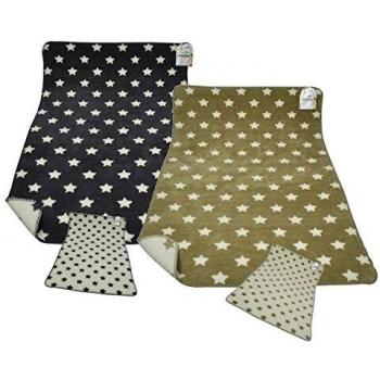 Asmi Baby Bio Baumwolldecke Sterne 75 x 100 cm (Hellgrau)