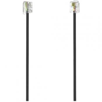 Câble de raccordement téléphonique RJ11, 6 m – Noir