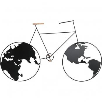 Wandgestaltung Fahrrad Metall Schwarz 74 x 10 x 43,5 cm