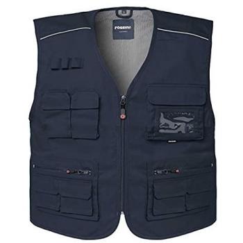 Gilet Florida Blu Scuro Targheggiate M