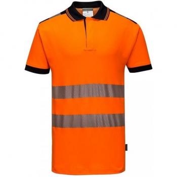 Polo Portwest PW3 Hi-Vis Homme XXL Orange/Noir