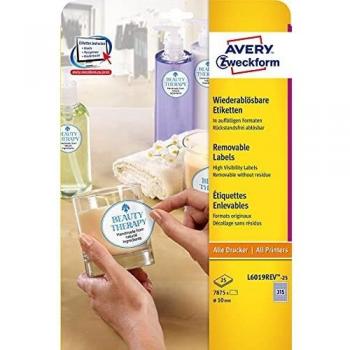 AVERY Zweckform Stick+Lift Etiketten rund, Durchmesser 10 mm