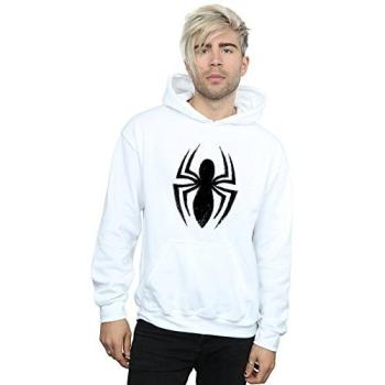 Ultimate Spider-Man Webbed Logo Hoodie – Men’s White, Medium Fit