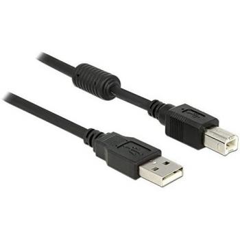 DELOCK USB 2.0 A to B Cable with Ferrite Core, 1m