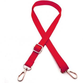 Correa de tela para bolso de mujer con hebilla dorada, color negro
