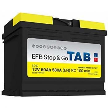 Batterie EFB Start Stop Sg60, 12 V 60Ah 600 Amps
