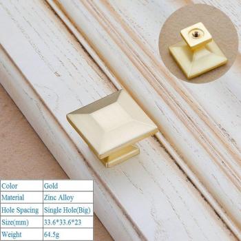 Imitation Copper Finish Round Square Single Hole Cabinet Handle, Zinc Alloy Flush Drawer Pull