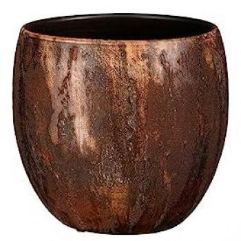 Roël Terracotta – Pot décoratif Mica – 20×20×20 cm – Finition rouillée