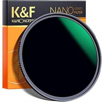 K&F Concept Filtre ND1000 82mm Nano-X MRC Gris Neutre HD Super Mince Multicouches Haute-Transmittance pour Canon