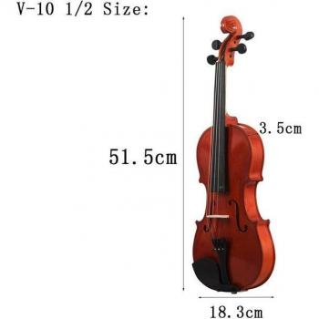 IRIN Violine 1/4 – Vollfichte, Flammendes Design, mit Kolophonium