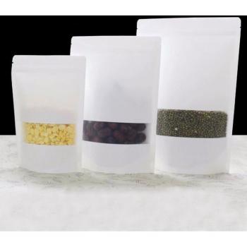 Bolsas Kraft con cremallera y ventana para artesanías