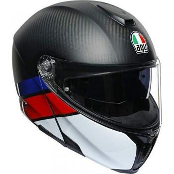 Casco AGV Sportmodular E05 Adulto Carbono/Rojo/Azul XS